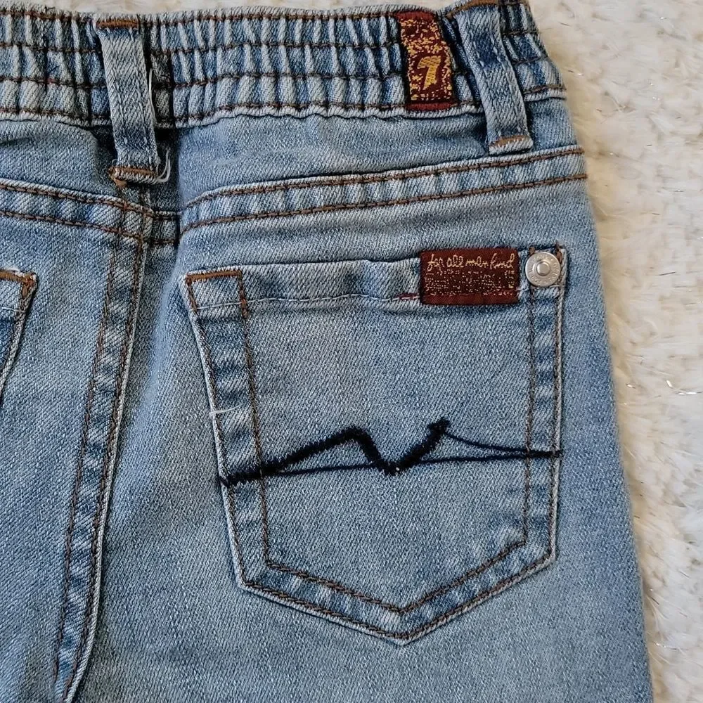 7FAM ROLLED CUFF JEAN SHORTS, SIZE 24 MONTHS